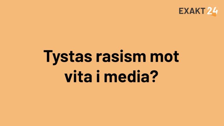 Tystas rasism mot vita i media?