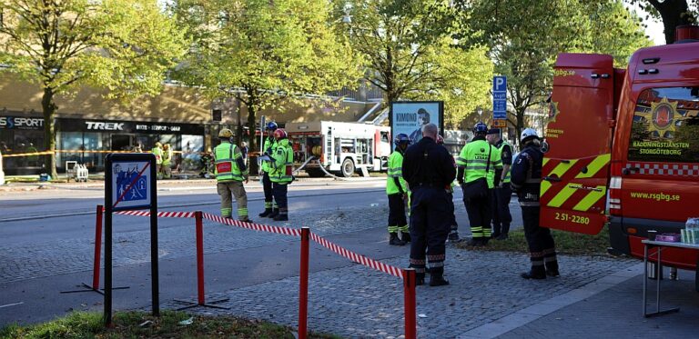 Kraftig explosion i Göteborg – över 20 förda till sjukhus