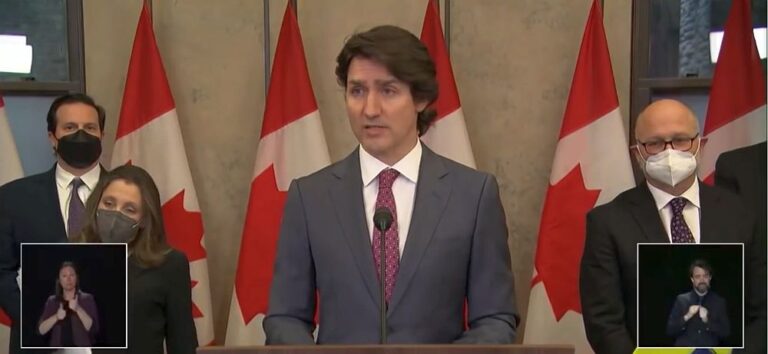 Trudeau tänker frysa demonstranternas bankkonton