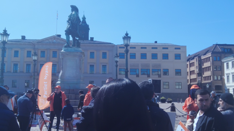 Partiet Nyans i Göteborg: Få anhängare på plats