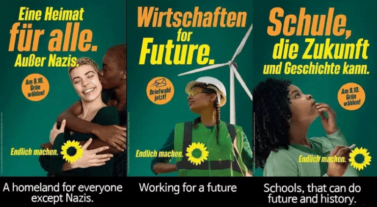 Tyska miljöpartiets nya PR-drag: inga vita alls i partiets framtidsvisioner