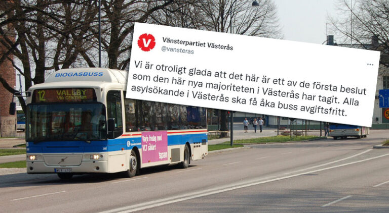 Gratis bussresor till asylsökande i Västerås upprör