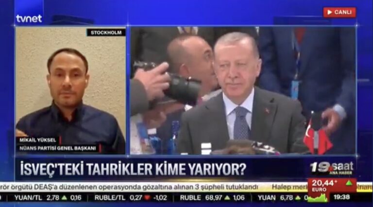 Islamistledaren Yüksel kritiserar Sverige i turkisk teve