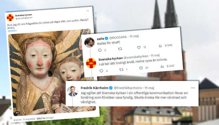 ”Ovärdigt” – Svenska kyrkan får kritik efter humorinlägg om Gud och pollen