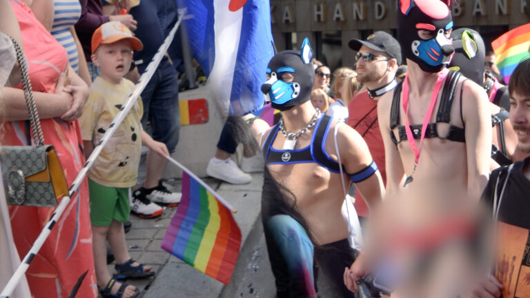 Fetischmanifestationer framför barn och våldsamheter under Pride i Stockholm – se video