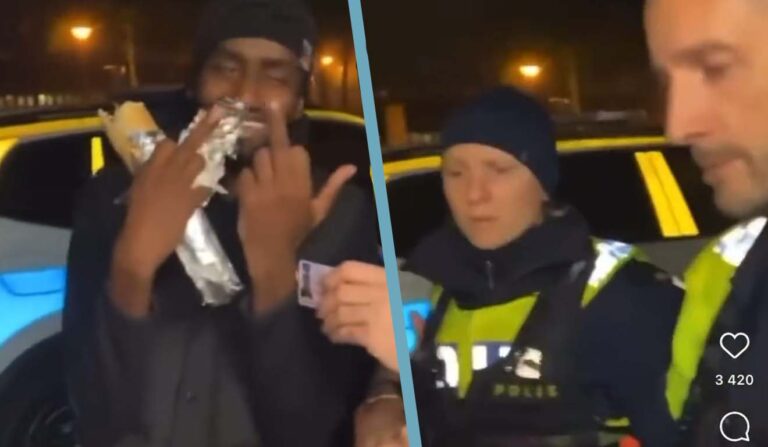 VIDEO: Invandrare förnedrar två poliser – ”Horungar, knullar er”